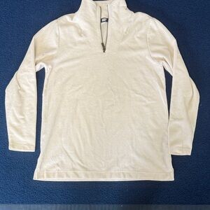 Lands' End Cream Textured Pullover